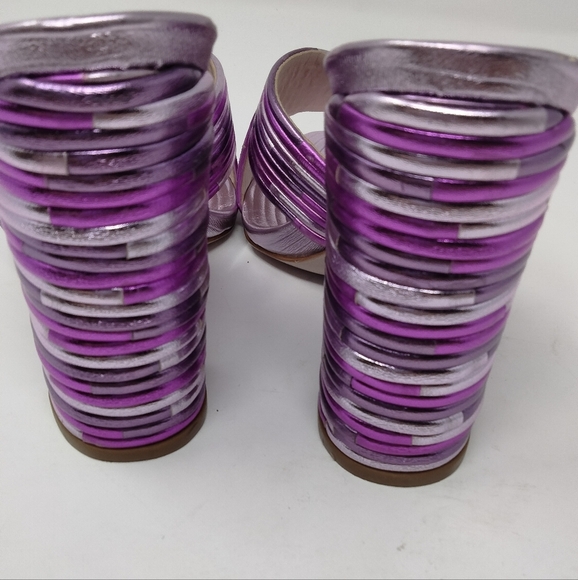 Emma dale metallic pink and purple open toe heels size 6.5 b by Schutz - Picture 3 of 9